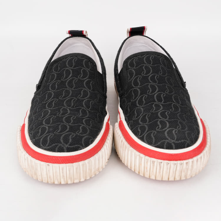 EU 42 - Christian Louboutin Pedro Boat Jacquard Slip-on Sneakers-Hover-Image