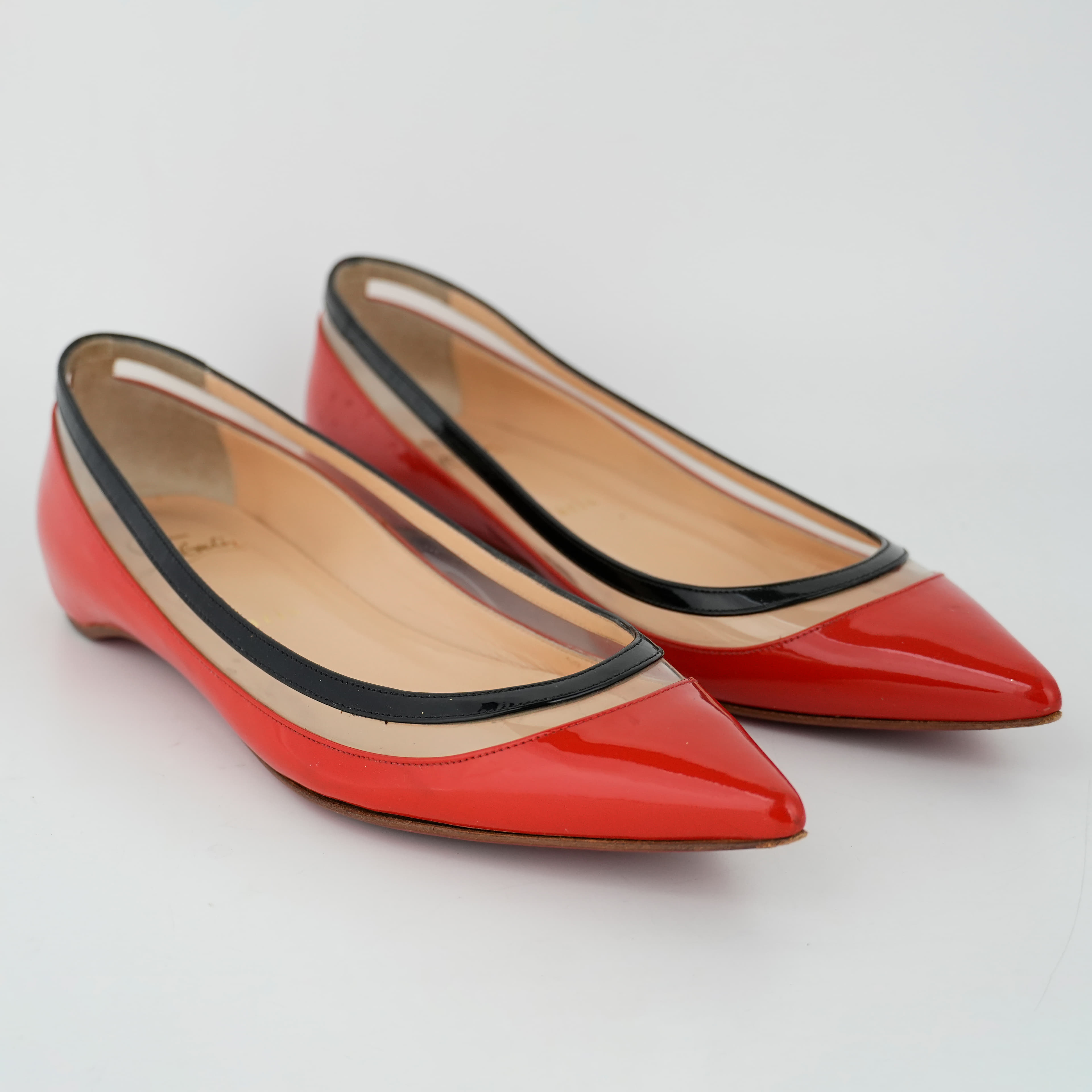 Size 38 - Christian Louboutin Paulina Flat in Patent Leather
