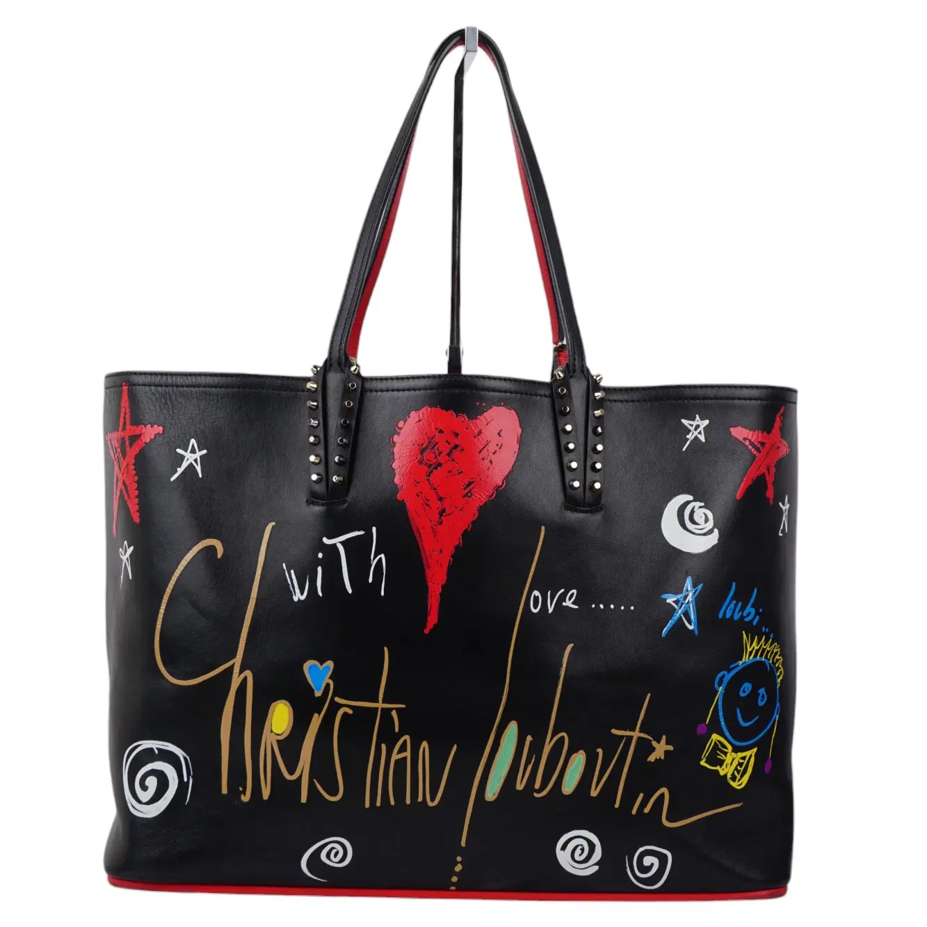 Christian Louboutin Black Cabata Paris Leather Tote