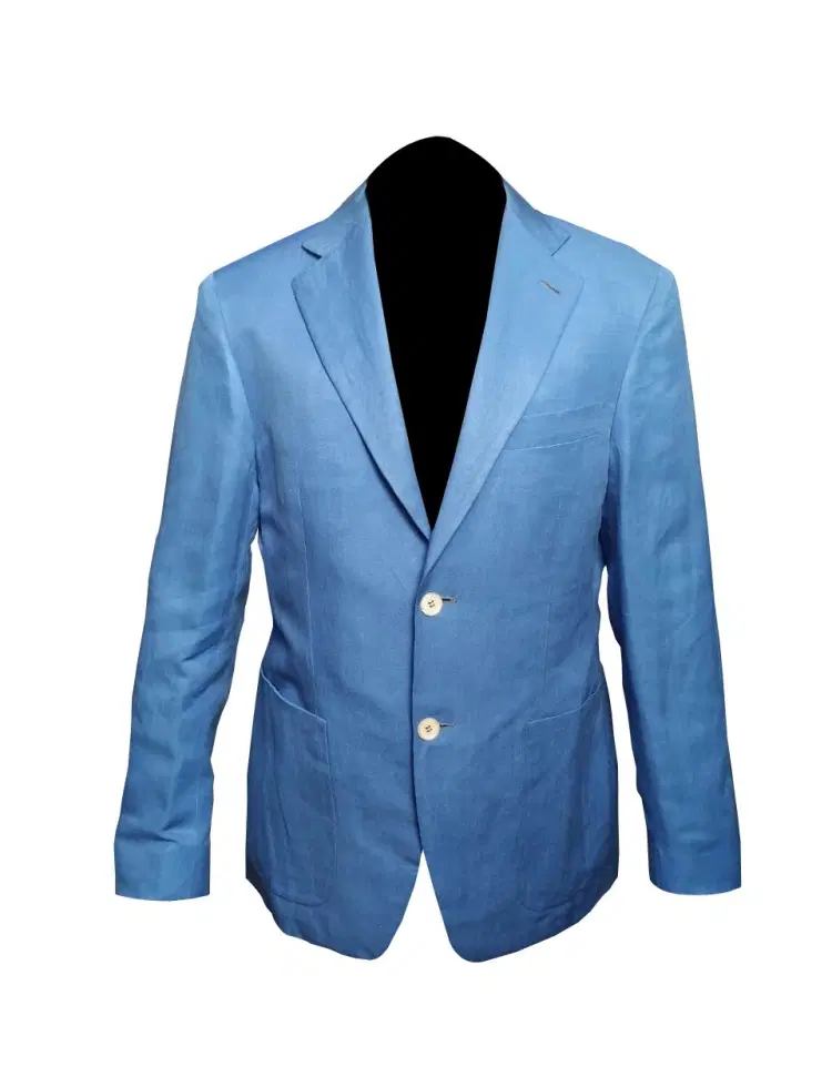 Canali Kei 40380 Blue Linen & Silk Jacket-Hover-Image
