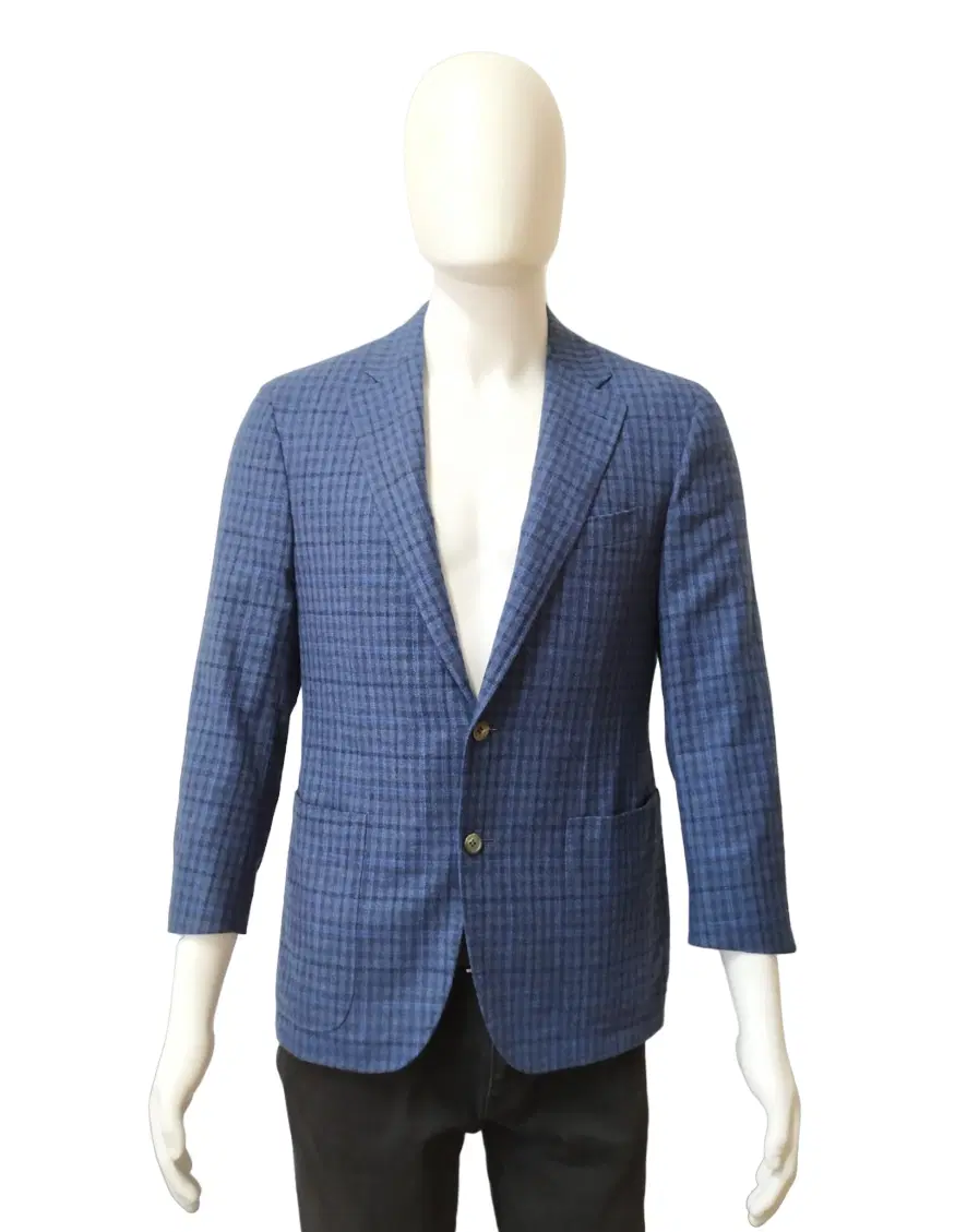 Canali Blue Check Pattern Blazer
