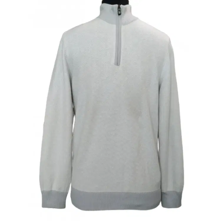 Canali Melange Wool Half-Zip Sweater-Hover-Image