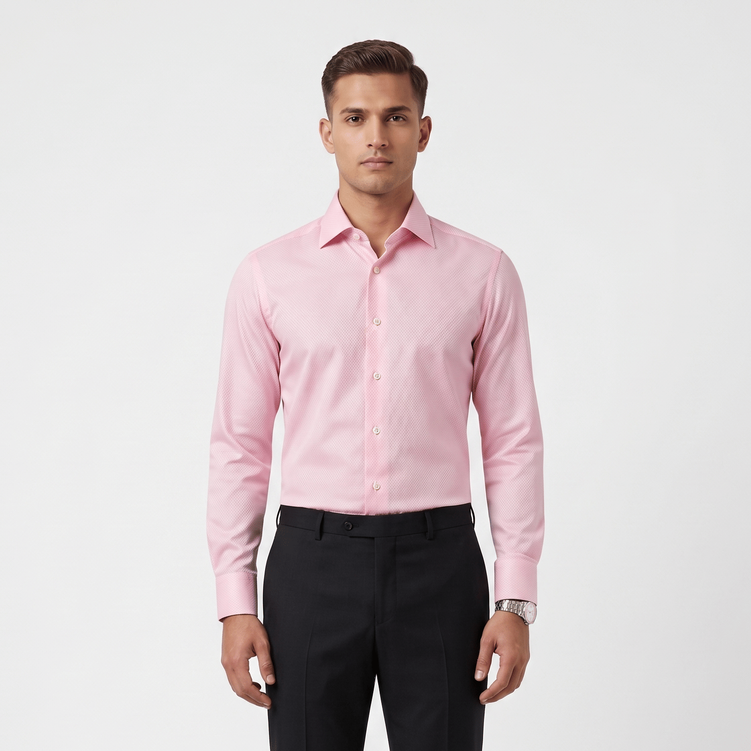 Size-44 Canali Pink Shirt