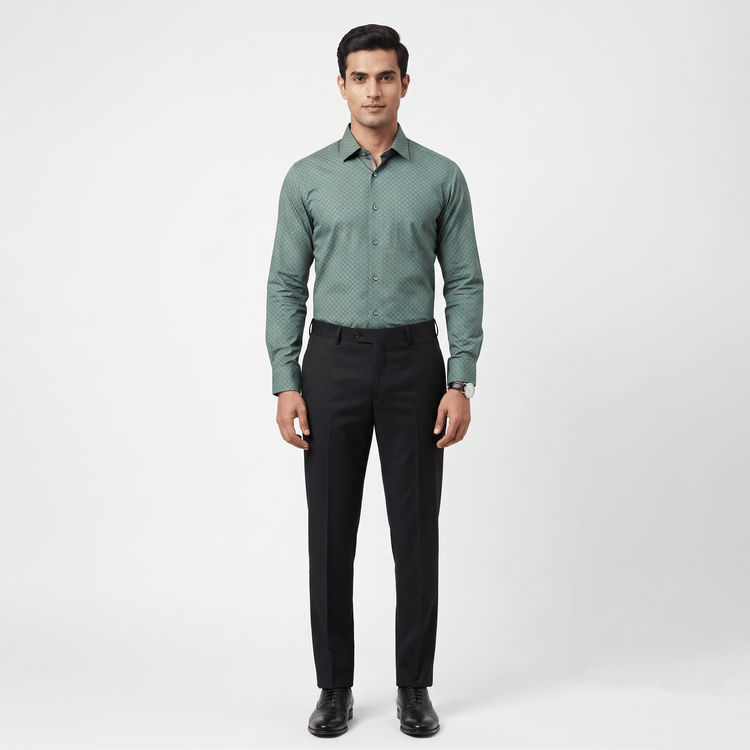 Size-45 Canali Green Shirt-Hover-Image