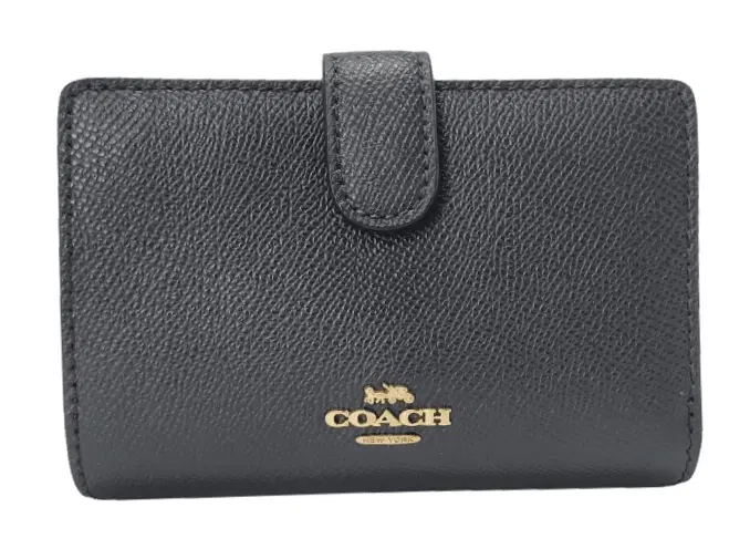 Coach Crossgrain Leather Medium Corner Zip Wallet