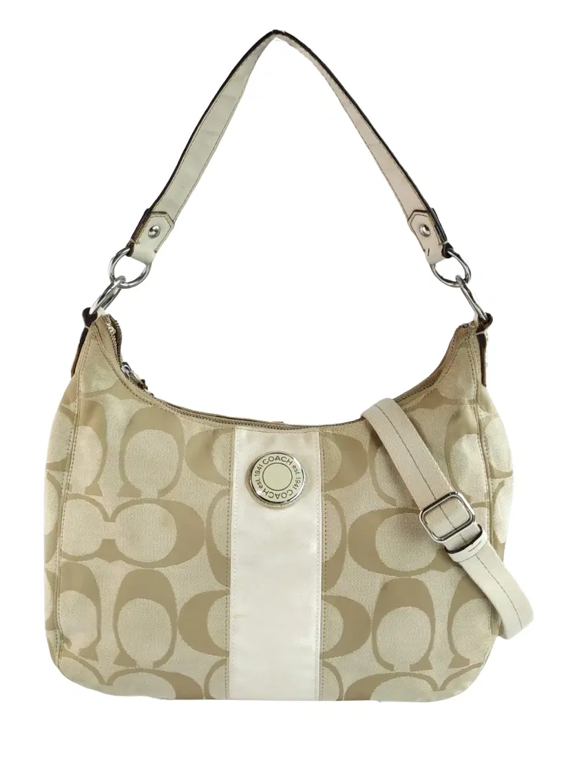 Coach F19281 Signature Jacquard Convertible Hobo Bag