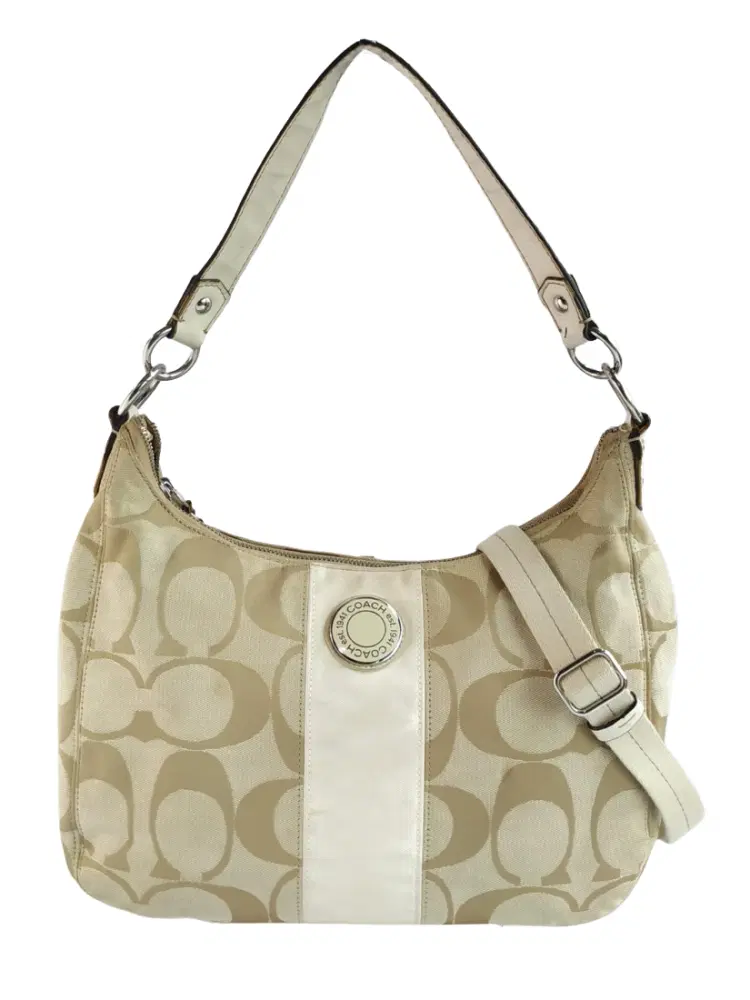 Coach F19281 Signature Jacquard Convertible Hobo Bag-Hover-Image