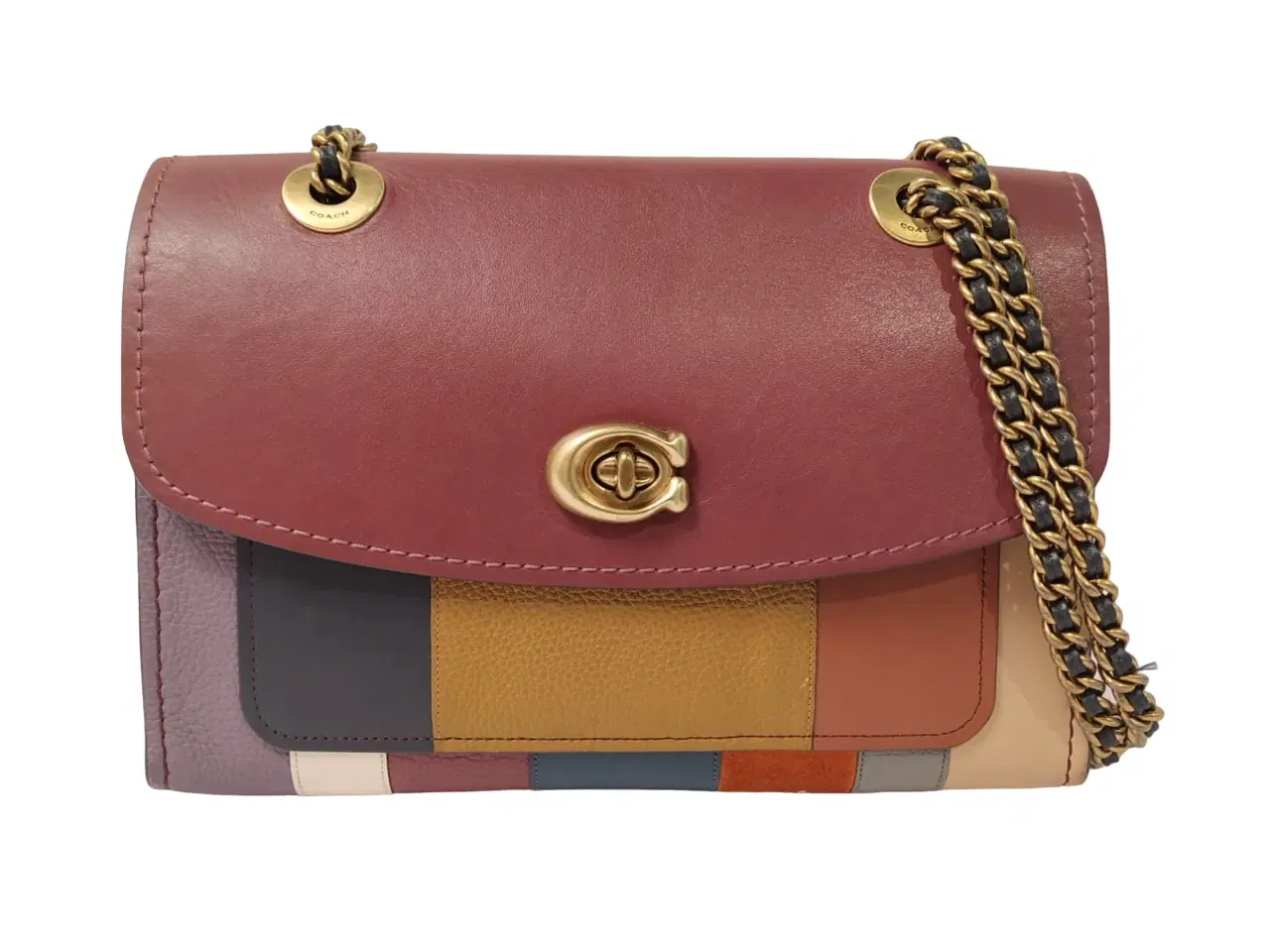 Coach Patchwork Stripe Parker Shoulder Bag