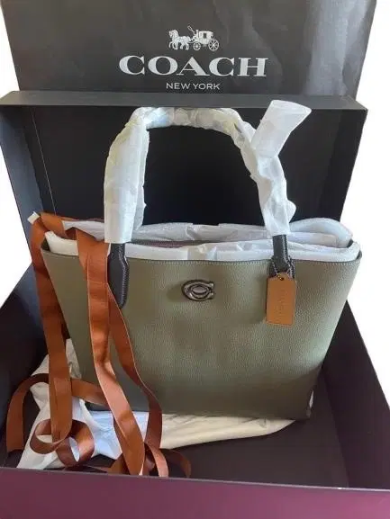 Coach Signature Canvas Interior Colorblock Willow Tote-Hover-Image