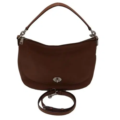 Coach Turnlock Leather Hobo Bag