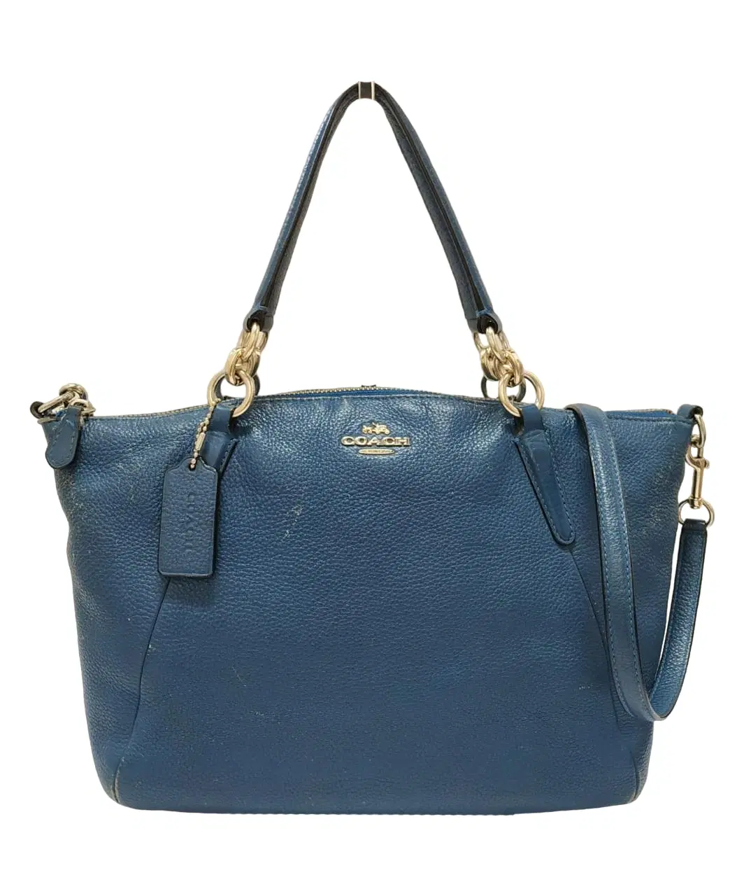 Coach Kelsey Blue Leather Satchel