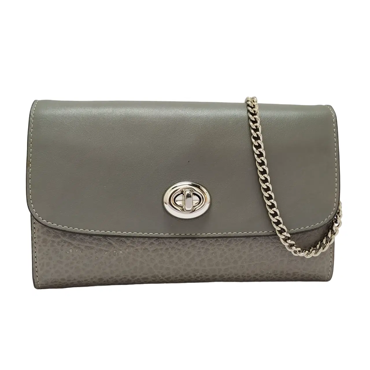 Coach Leather Turn-Lock Crossbody Bag