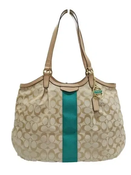 Coach Signature Devin Stripe Shoulder Bag-Hover-Image