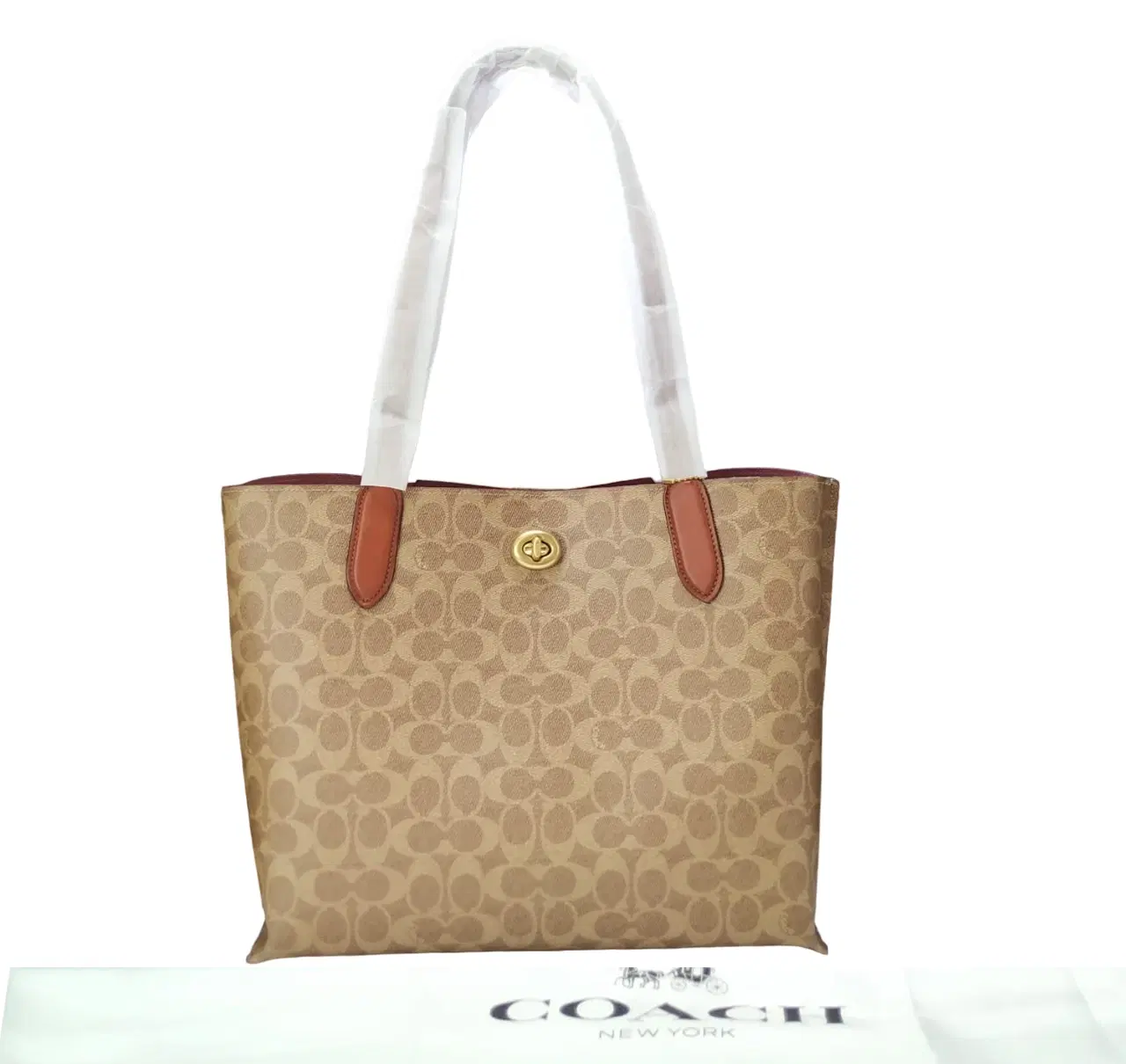 Coach Signature Canvas Tan Willow Tote