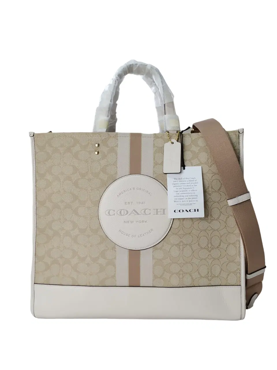 Coach Dempsey Signature Jacquard With Stripe and Patch Carryall