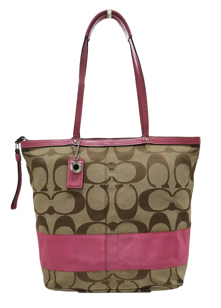 Coach Signature Stripe Jacquard Canvas Tote