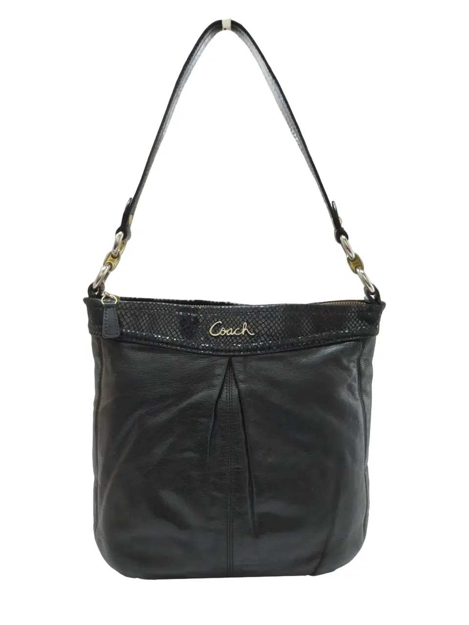 Coach Ashley Black Leather Hippie Crossbody Bag