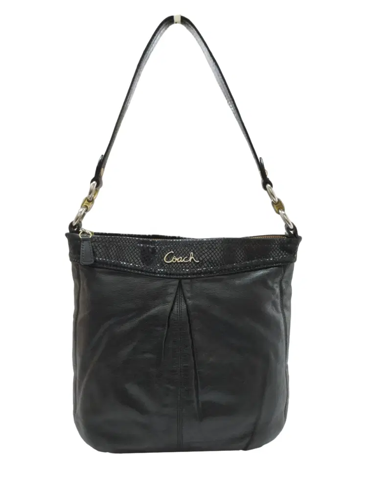Coach Ashley Black Leather Hippie Crossbody Bag-Hover-Image