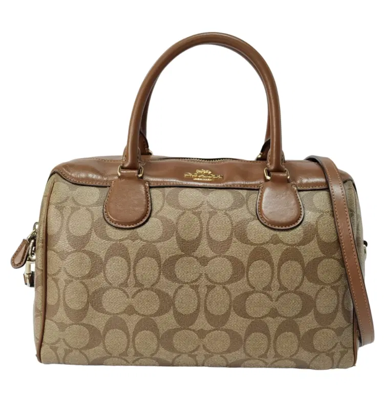 Coach Signature Coated Canvas and Leather Bennett Boston Bag-Hover-Image