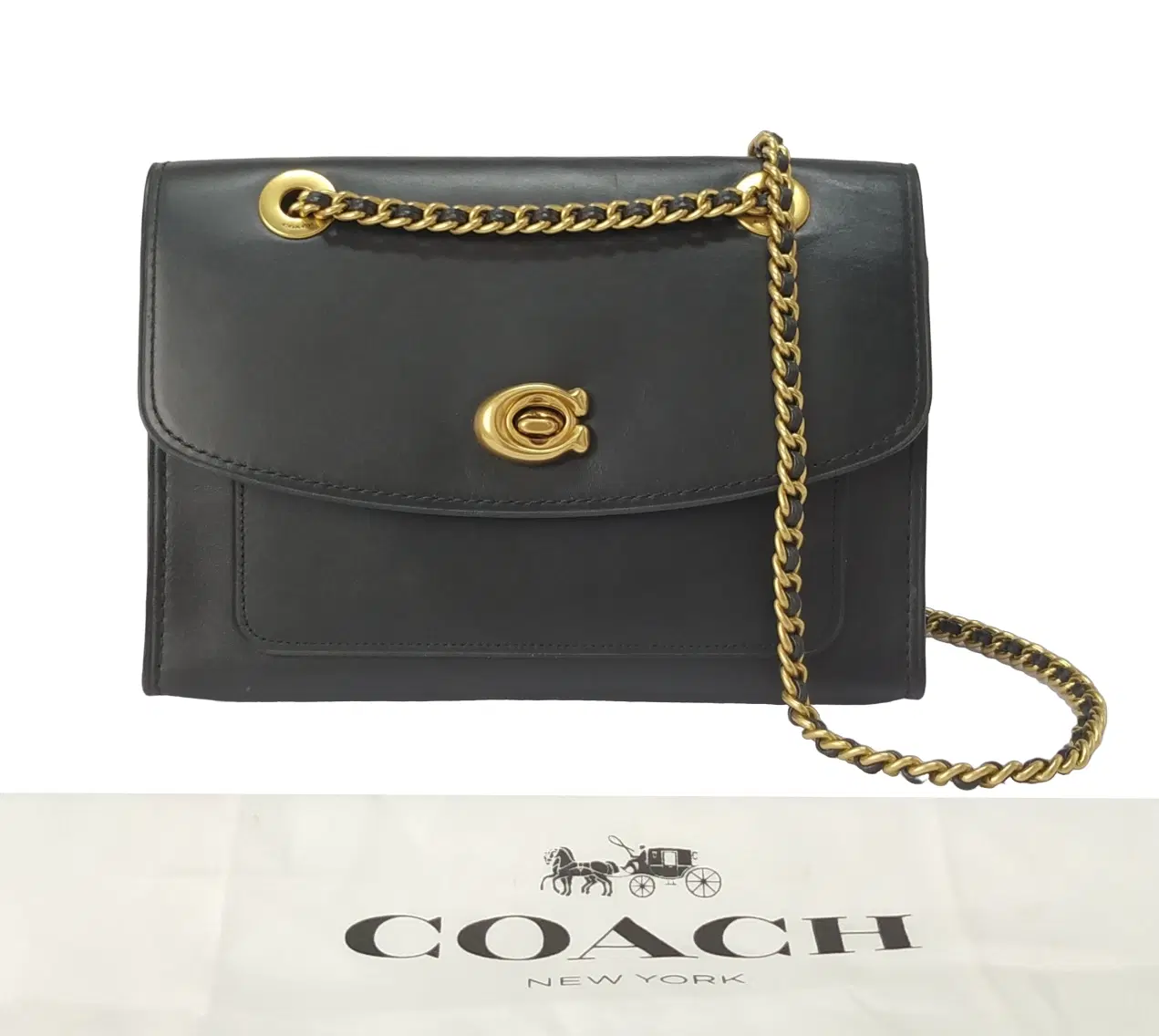 Coach Parker Turnlock Leather Shoulder Bag