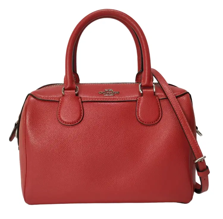 Coach Red Pebble Leather Mini Bennett Satchel-Hover-Image