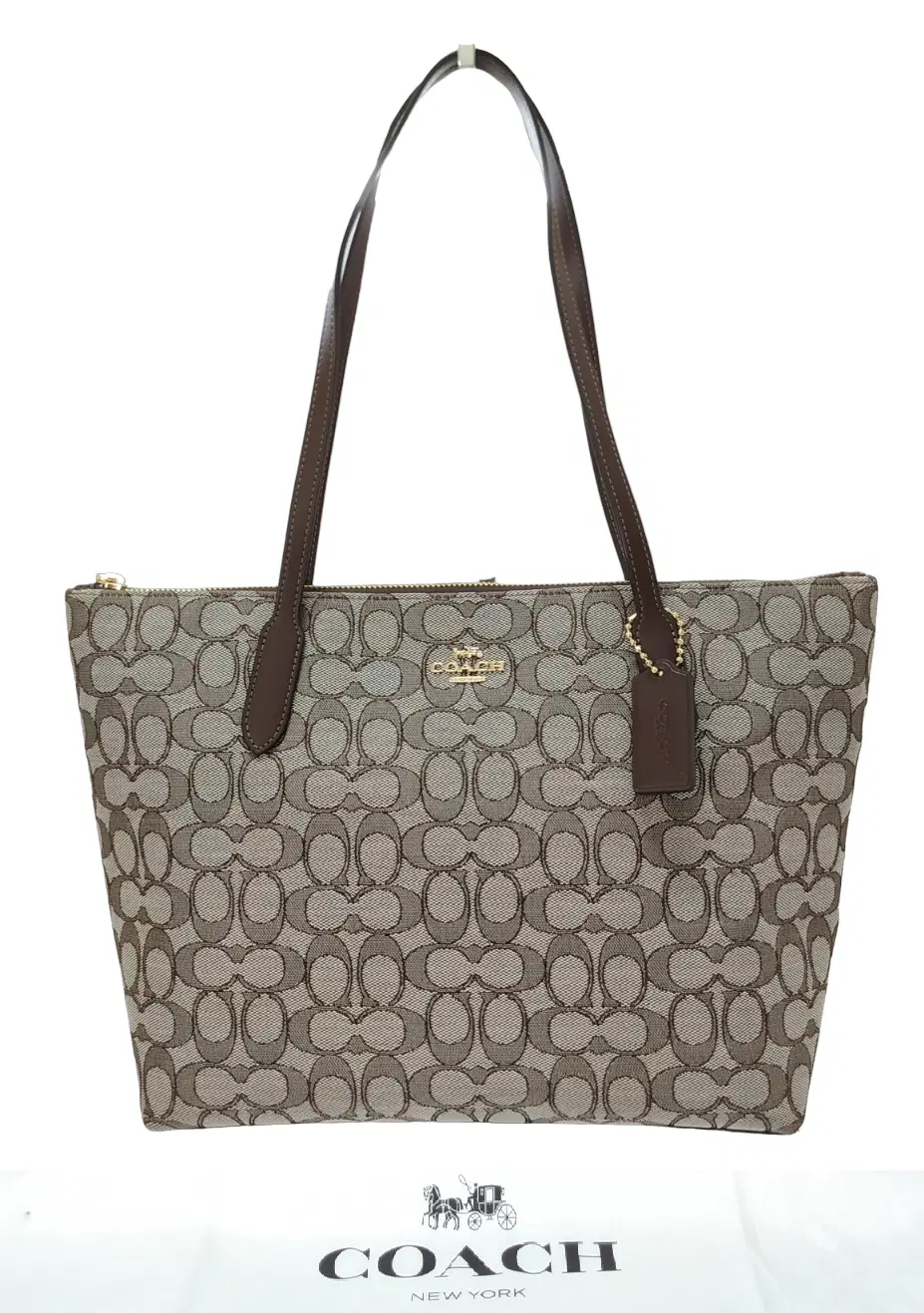 Coach Signature Top Zip Tote