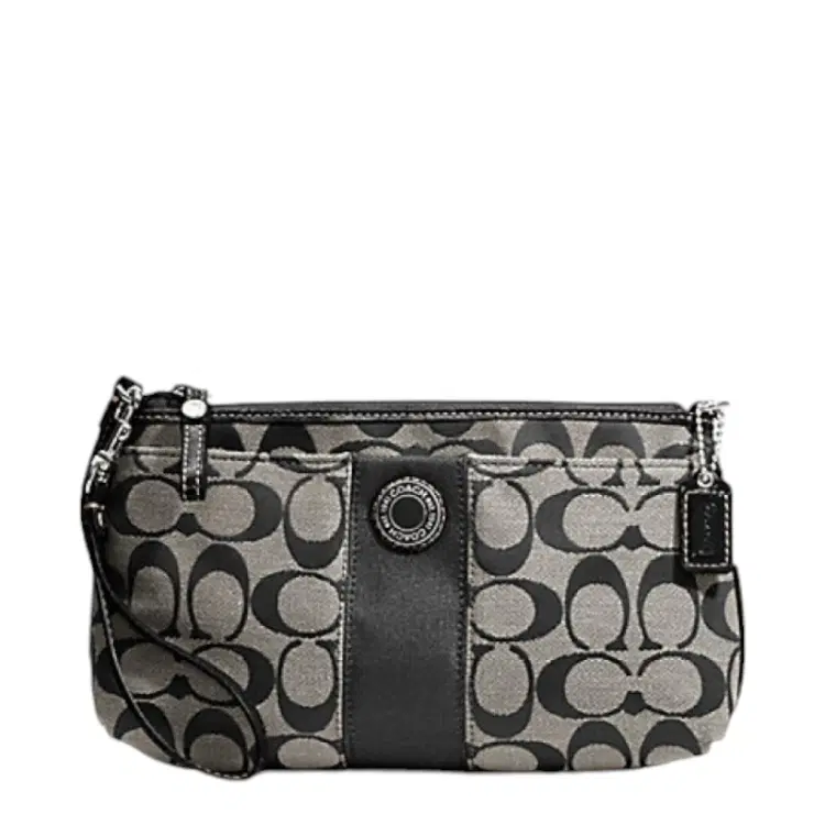 Coach Signature Stripe Large Wristlet-Hover-Image