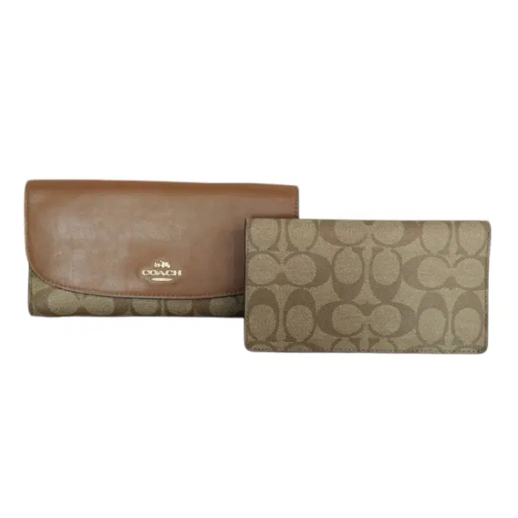 Coach F57319 Signature PVC Checkbook trifold Wallet-Hover-Image