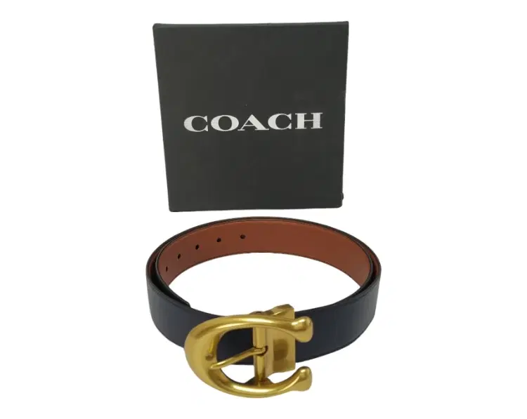 Coach Sculptured C Buckle Cut To Size Reversible Belt-Hover-Image