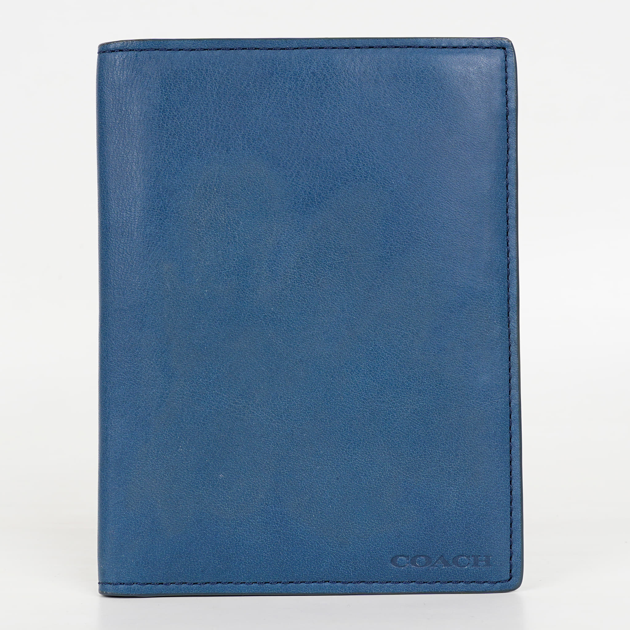 Coach Blue Leather Passport Case
