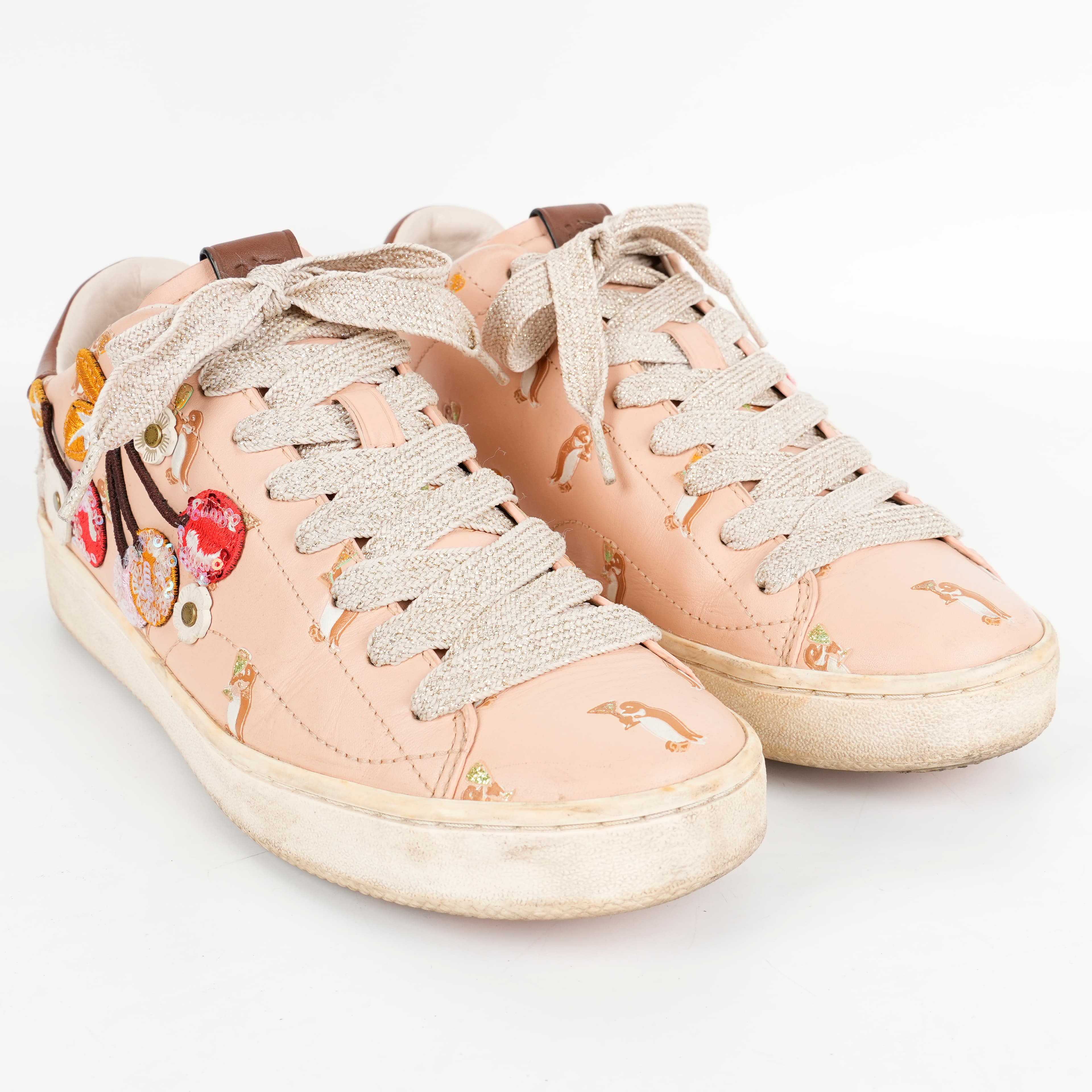 Size EU 40.5 - Coach Cherry Leather Sneakers