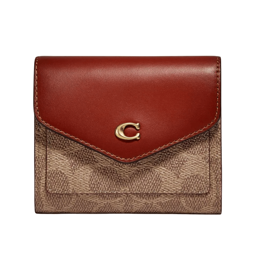 Coach Colorblocked Wyn Tri-Fold Wallet In Signature Canvas