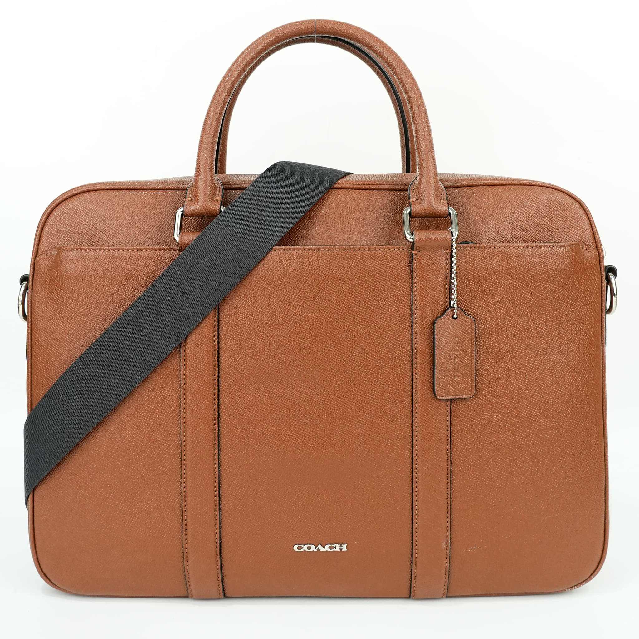 Coach Brown Leather Double Zip Metropolitan Briefcase Bag