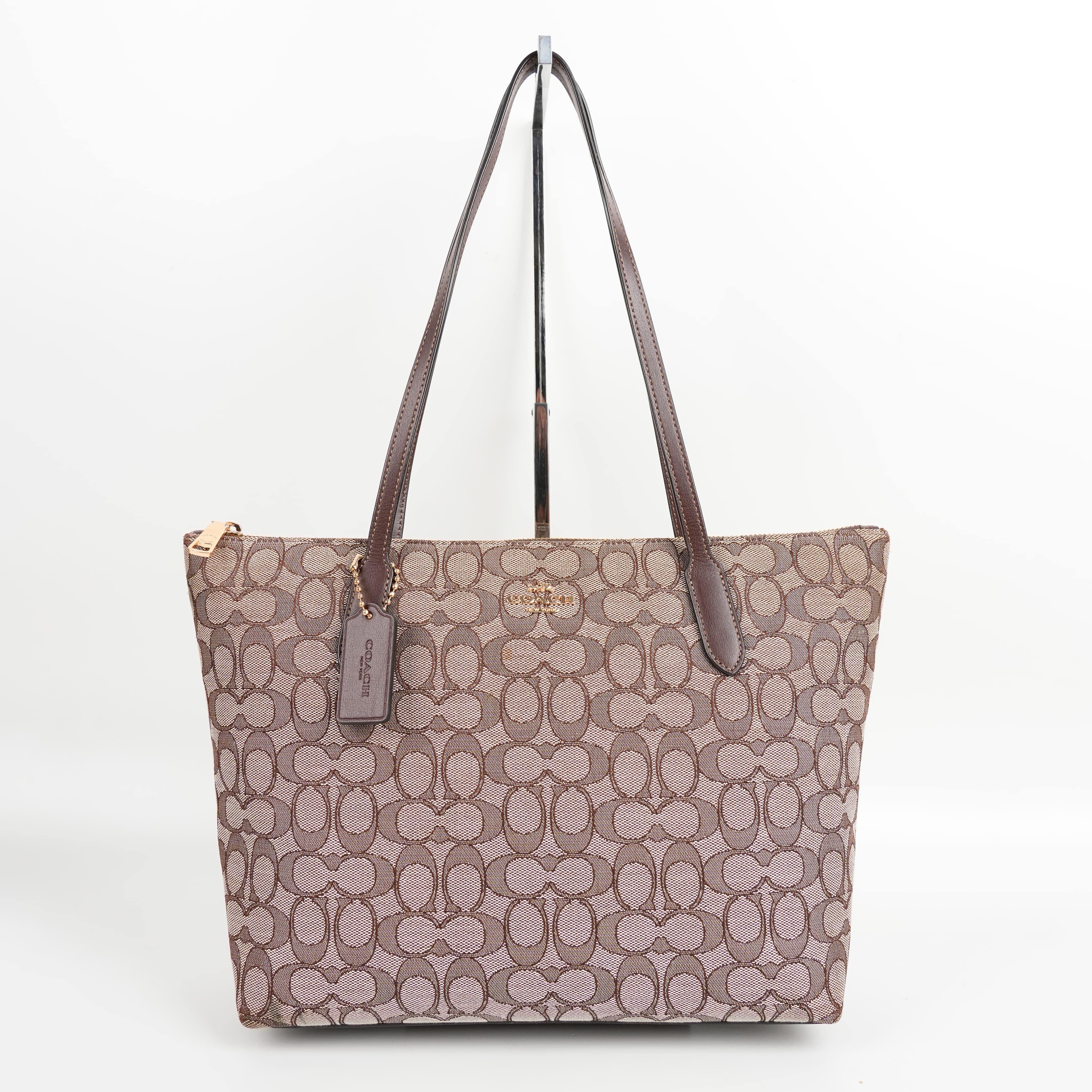 Coach Signature Top Zip Tote
