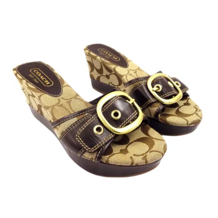 Coach Monogram Slide Wedge-Hover-Image