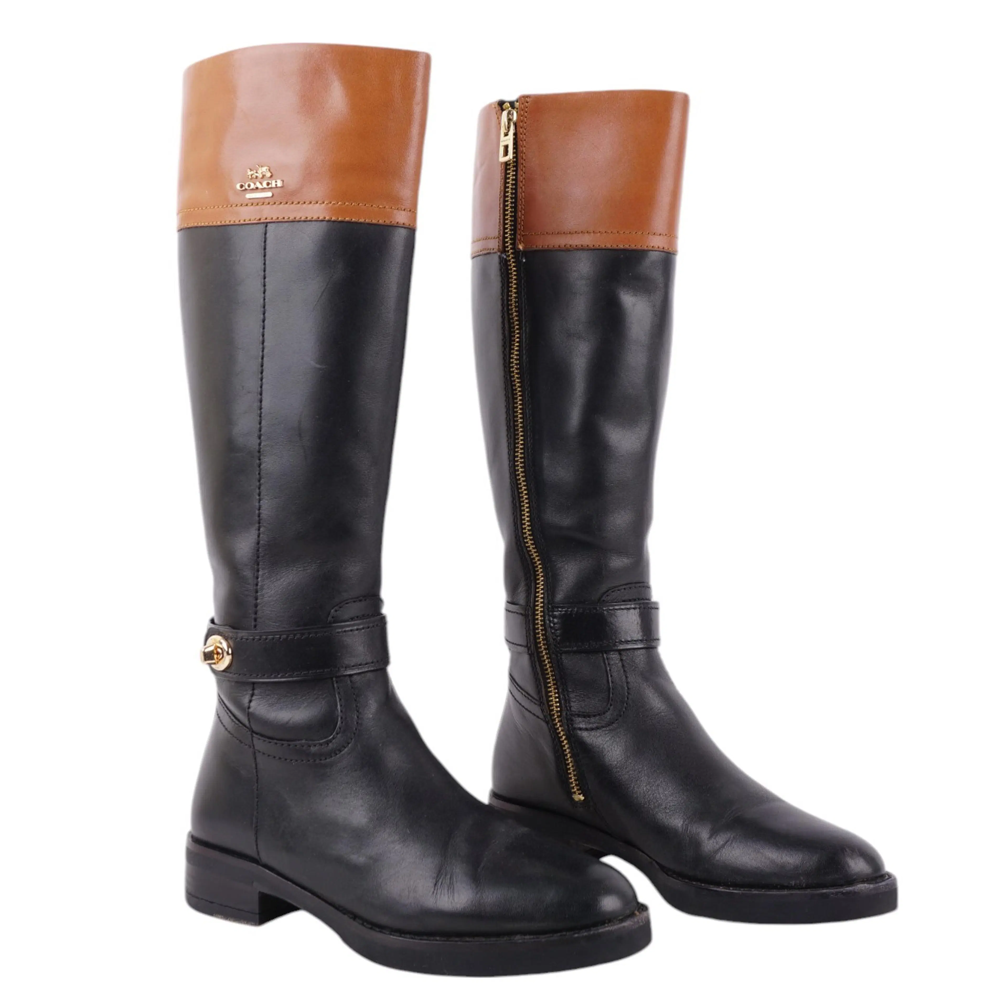Size 6M - Coach EVA Round Toe Leather Knee High Boot
