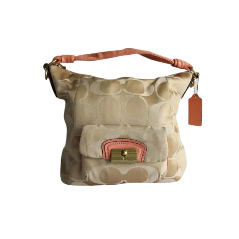 Coach Kristin Pink & Khaki Hobo/Messenger Bag