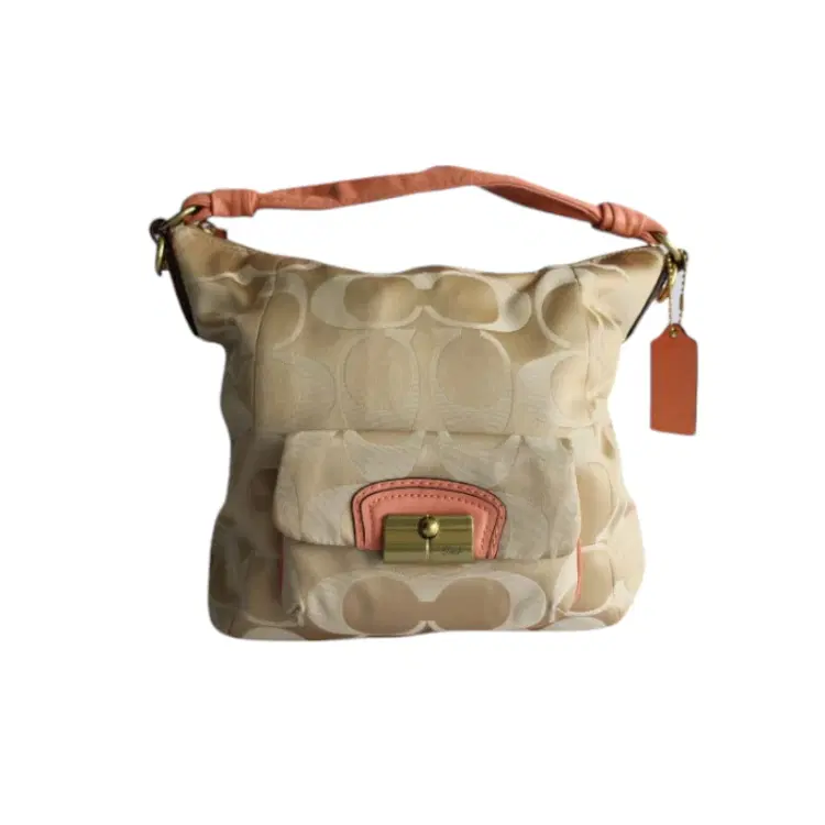 Coach Kristin Pink & Khaki Hobo/Messenger Bag-Hover-Image