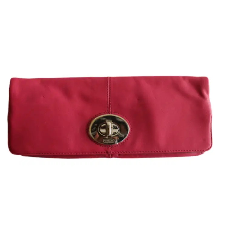 Coach Madeline Leather Foldover Clutch-Hover-Image