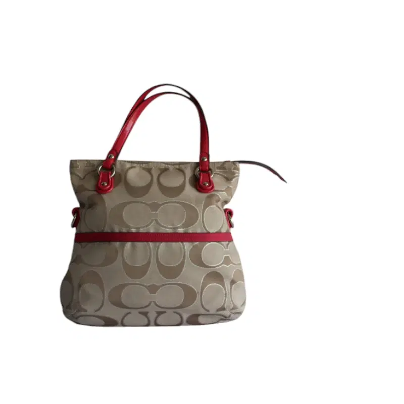 Coach Canvas with Pink Leather Trimming