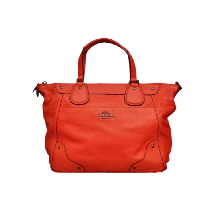 Coach Orange Leather Top Handle Tote-Hover-Image