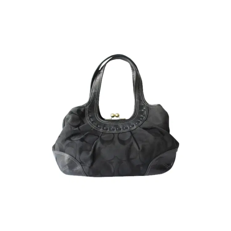 Coach Pleated Monogram Kisslock Satchel-Hover-Image