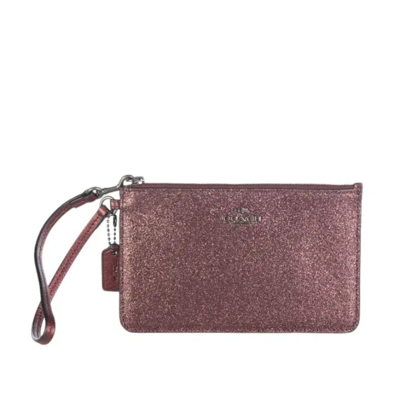 Coach Glitter Small Metallic Cherry Wristlet