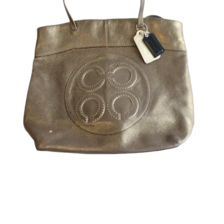 Coach Metallic Julia Perry Texture Leather Tote-Hover-Image