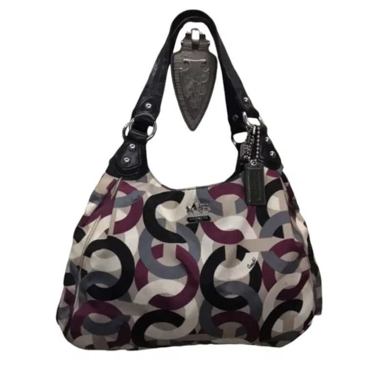 Coach Mulitcolor Logo Print Shoulder Bag