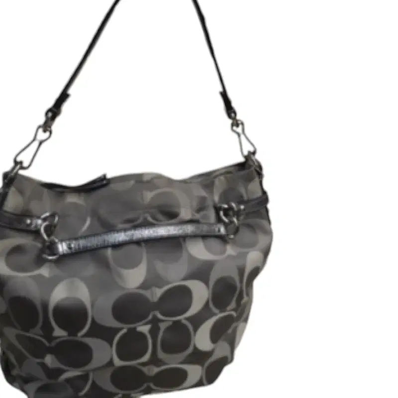 Coach Grey Monogram Print Shoulder Bag