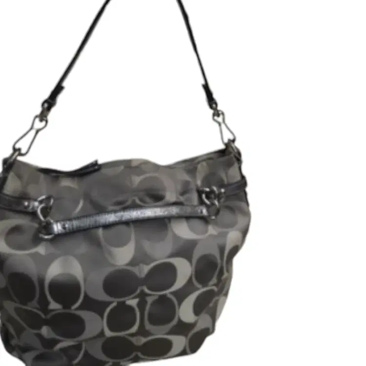 Coach Grey Monogram Print Shoulder Bag-Hover-Image