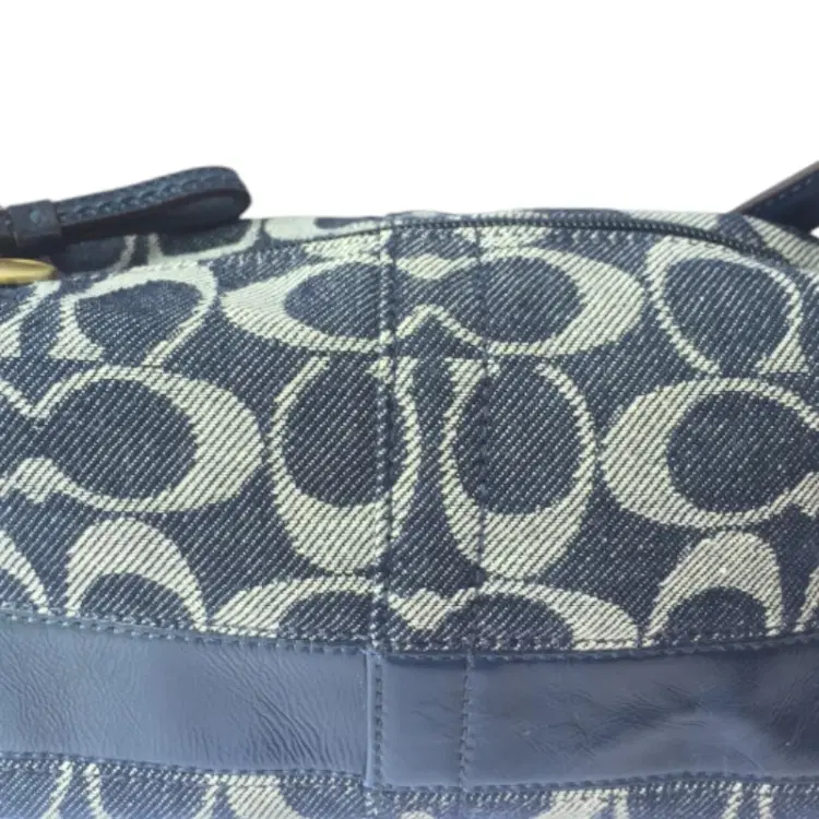 Coach Monogram Blue Small Shoulder Bag-Hover-Image