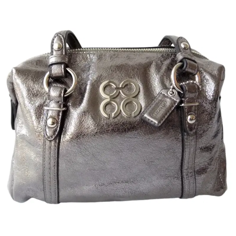 COACH Julia Leather Small 44074 Gunmetal/Silver Satchel