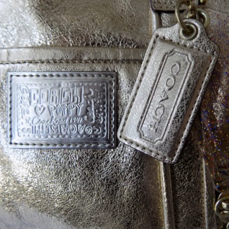 COACH poppy leather Spotlight 2WAY shoulder bag gold 13819
